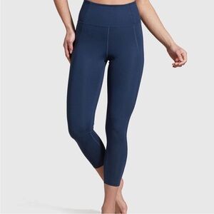 Girlfriend Collective High Rise Navy Blue Crop Leggings XS